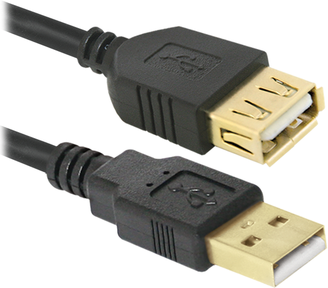 Кабель Defender USB02-06PRO USB2.0 AM-AF 1.8м, 2фер, Blister (87429)