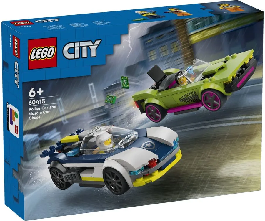 Блоковий конструктор LEGO City Переслідування маслкара на поліцейському автомобілі (60415)