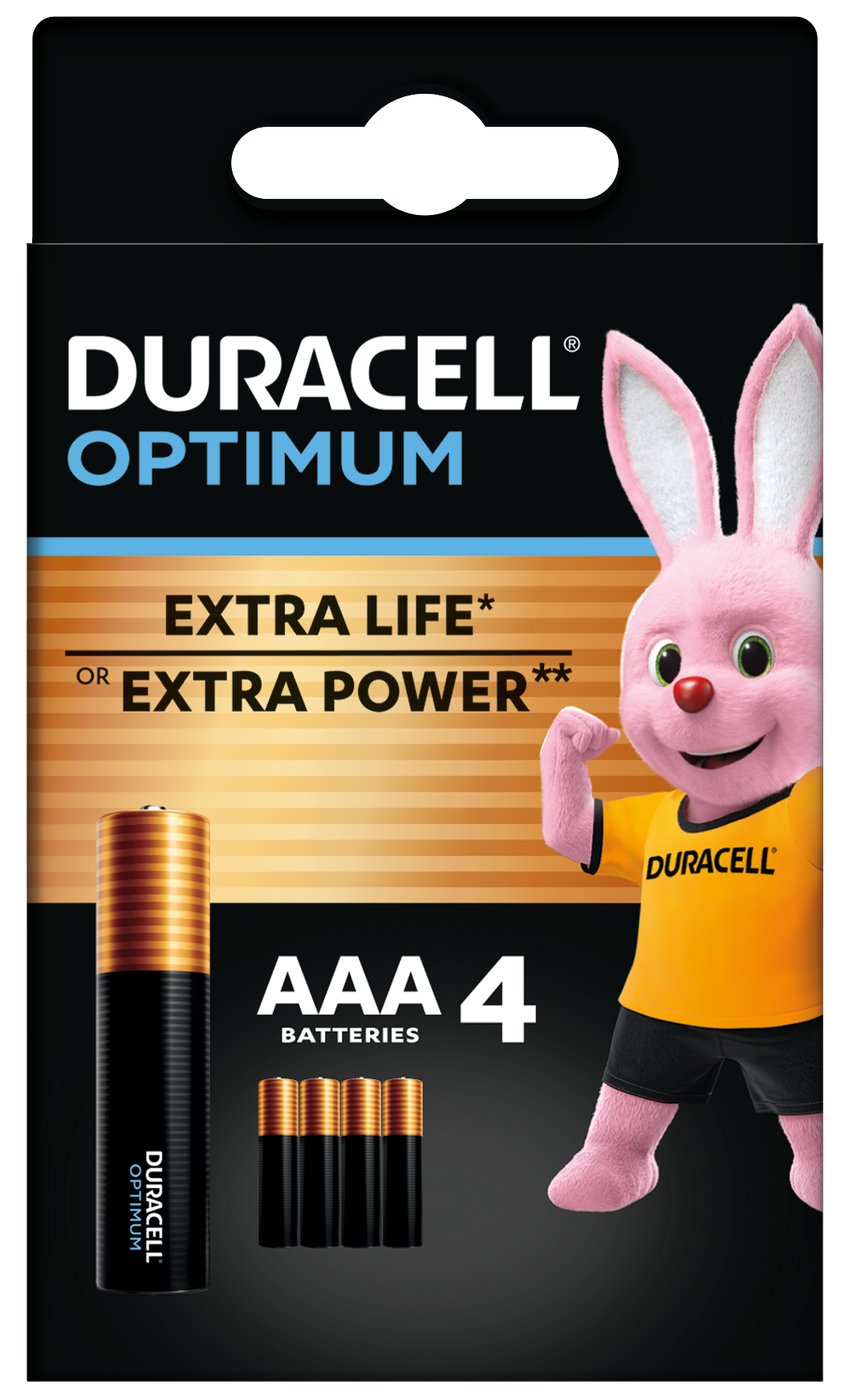 Батарейка Duracell LR03 KPD 04*10 Optimum уп. 1x4 шт.