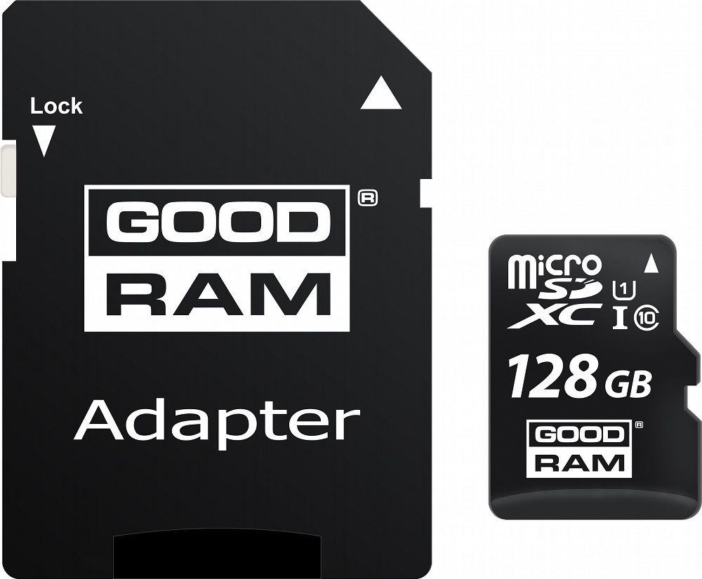 Карта пам'яті GoodRam microSDXC 128GB Class 10 UHS I (M1AA-1280R12) + SD адаптер