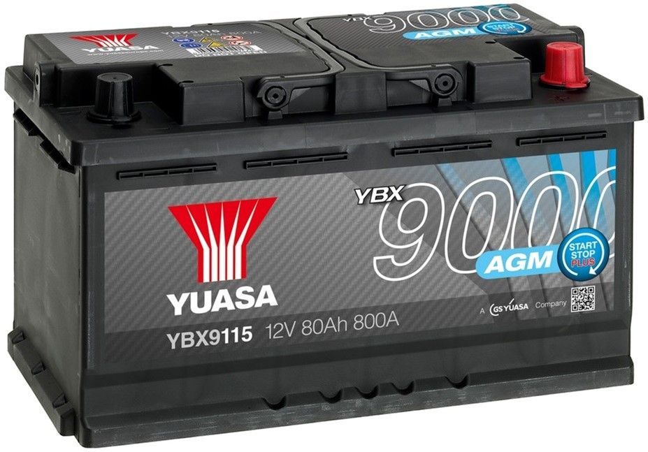Автомобільний акумулятор Yuasa 12V 80Ah AGM Start Stop Plus Battery YBX9115 (0) (YBX9115)