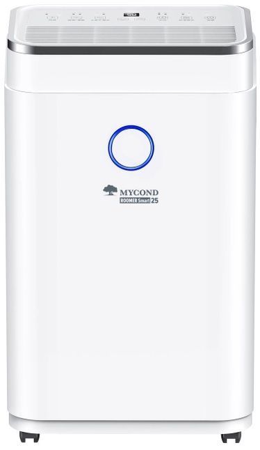 MYCOND Осушувач повітря Roomer Smart 25 побутовий, 25л.на добу, 180м3/год, 50м2, дисплей, ел. кер-ня, Wi-Fi, таймер, авто вимк., білий