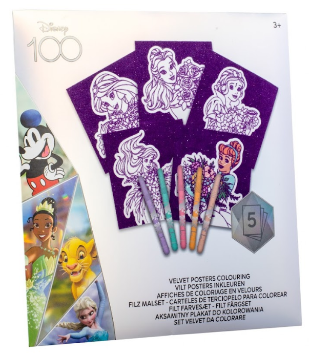 Набір розмальовок із фетру Disney 100 з фломастерами (100DP23349)
