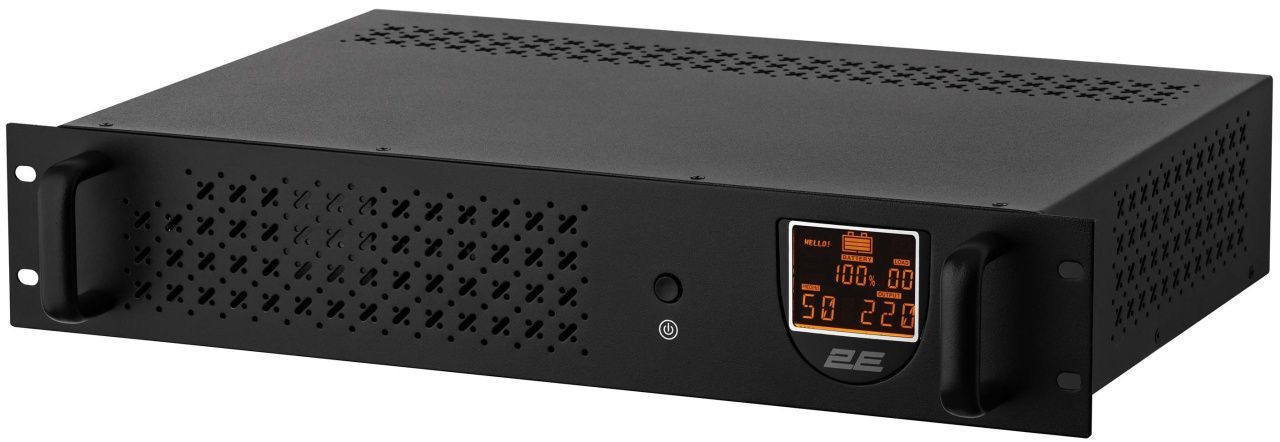 2E Джерело безперебійного живлення RE850, 850VA/480W, RM 2U, LCD, USB, 2xSchuko