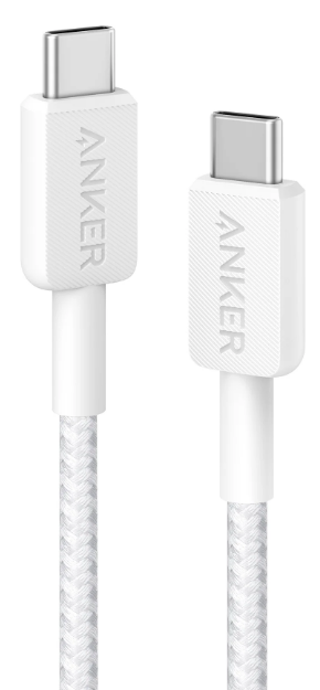 Кабель Anker 322 USB-C to USB-C - 1.8m Nylon White