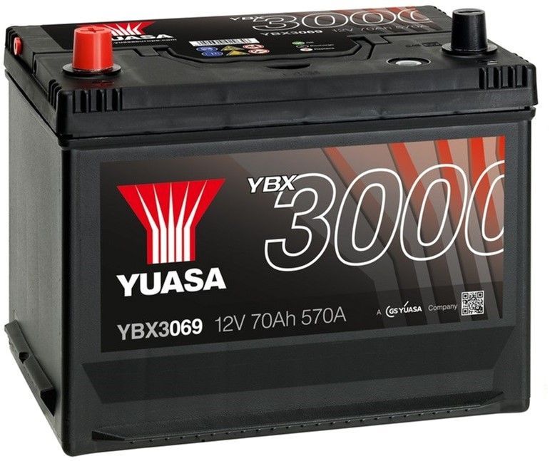 Автомобільний акумулятор Yuasa 12V 70Ah SMF Battery Japan YBX3069 (1) (YBX3069)
