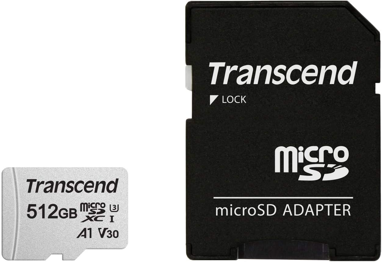 Карта пам'яті Transcend 300S microSDXC 512GB UHS-I U3 (TS512GUSD300S-A) + SD адаптер