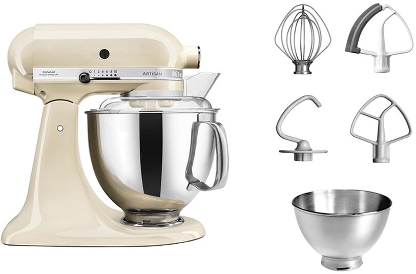 Планетарний міксер KitchenAid Artisan 5KSM175PSEAC з відкидним блоком кремовий