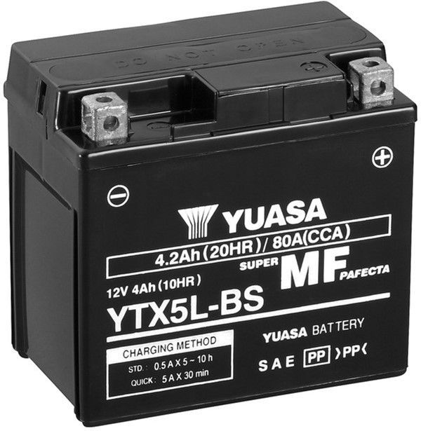 Мотоакумулятор Yuasa 12 V 4 Ah MF VRLA Battery AGM YTX5L-BS (сухозаряджений) (YTX5L-BS)