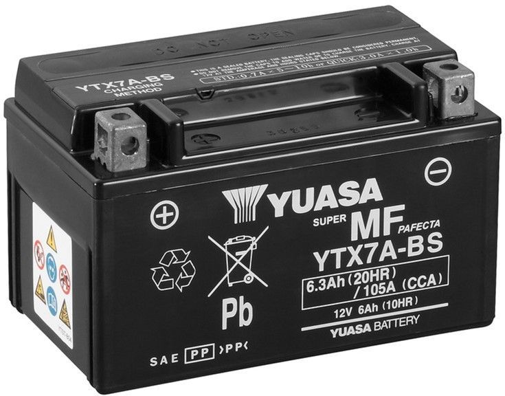 Мотоакумулятор Yuasa 12 V 6 Ah MF VRLA Battery AGM YTX7A-BS (сухозаряджений) (YTX7A-BS)