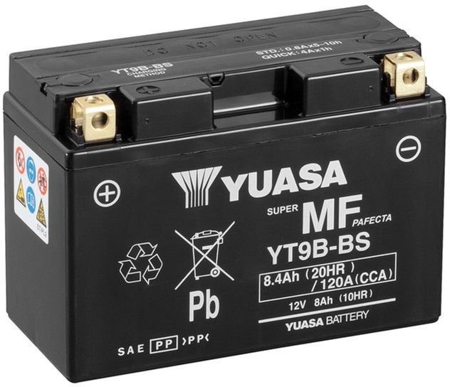 Мотоакумулятор Yuasa 12 V 8 Ah MF VRLA Battery AGM YT9B-BS (сухозаряджений) (YT9B-BS)