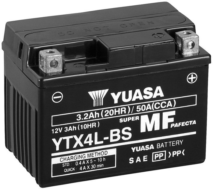 Мотоакумулятор Yuasa 12V 3Ah MF VRLA Battery AGM YTX4L-BS (сухозаряджений) (YTX4L-BS)