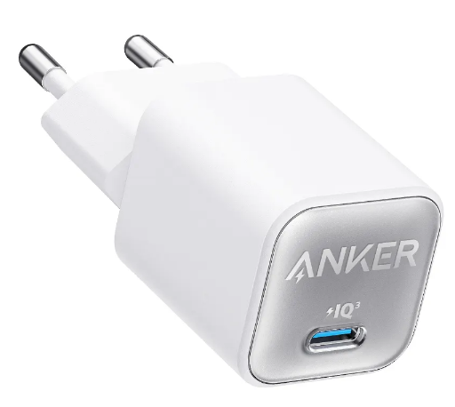 Мережевий зарядний пристрій Anker PowerPort 511 Nano III GaN 30W 1xUSB-C PIQ3.0 White (A2147G21)