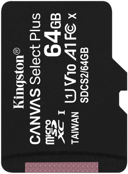 Карта пам'яті Kingston microSDXC 64Gb Canvas Select+ A1 (R100/W10)