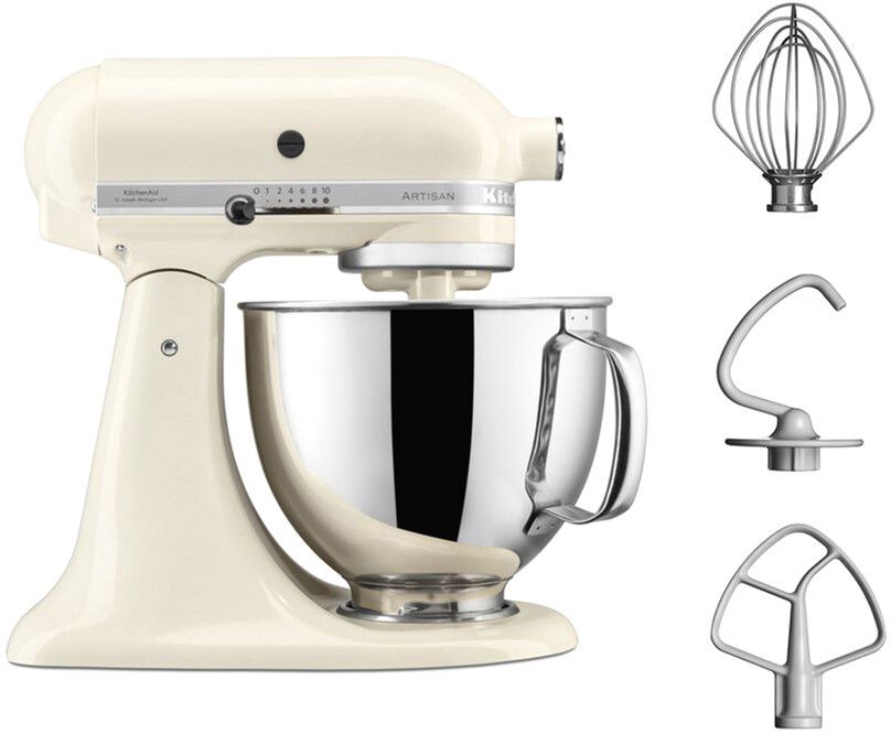 Планетарний міксер KitchenAid Artisan 5KSM125EAC з відкидним блоком кремовий