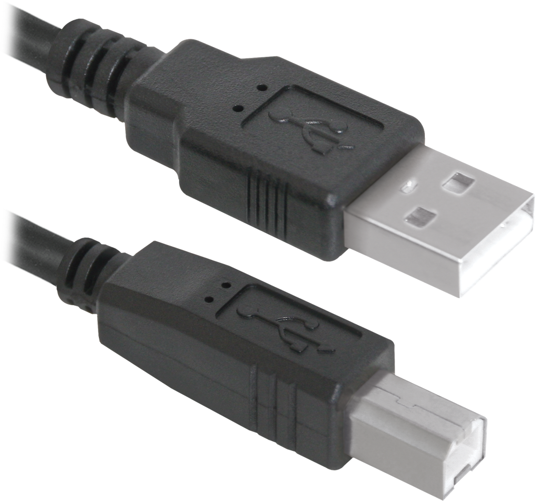 Кабель Defender USB04-06 USB2.0 AM-BM, 1.8м, пакет (83763)