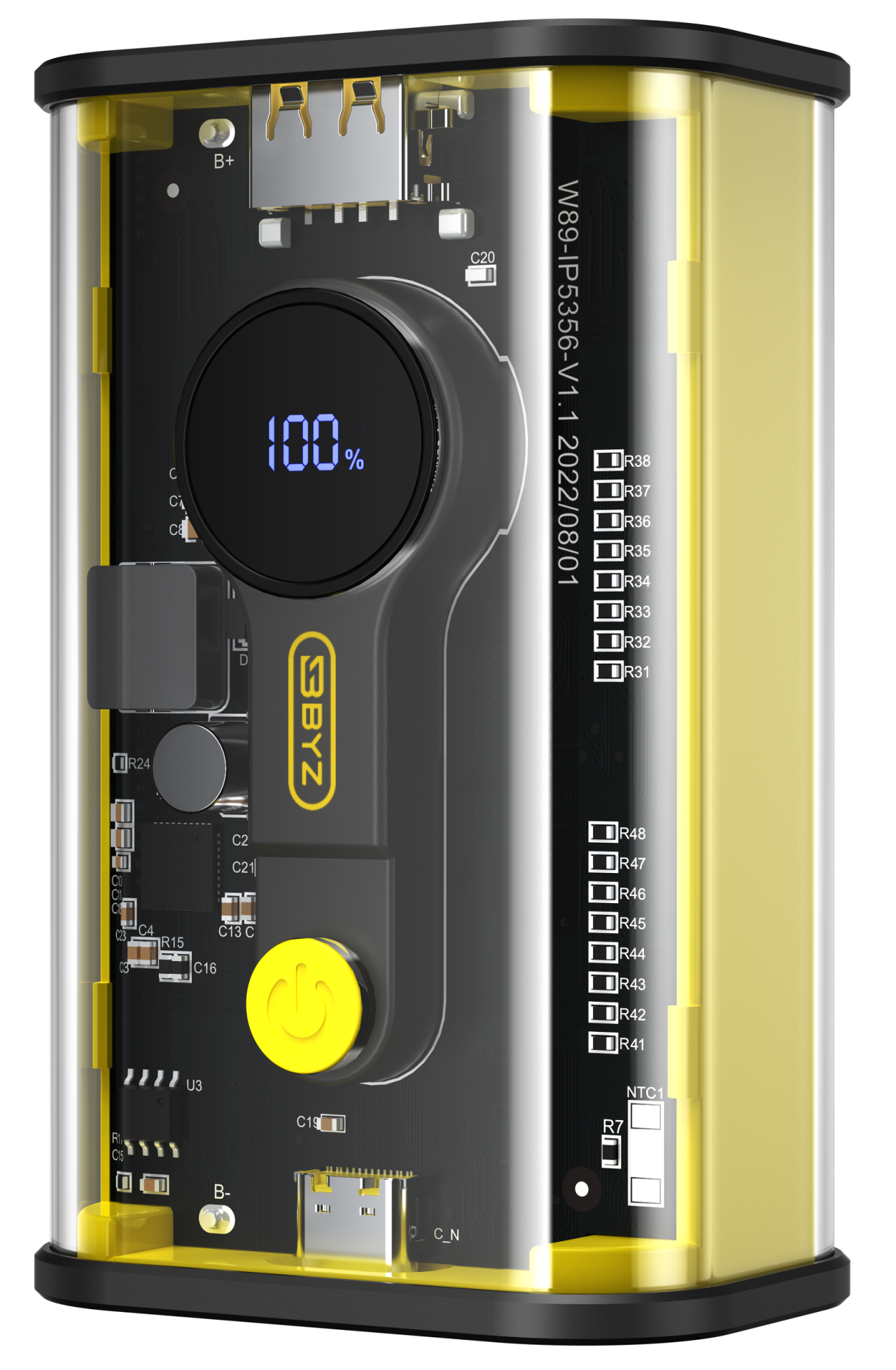 Портативний зарядний пристрій BYZ W89 - 10000 mAh TYPE-C PD (Yellow)