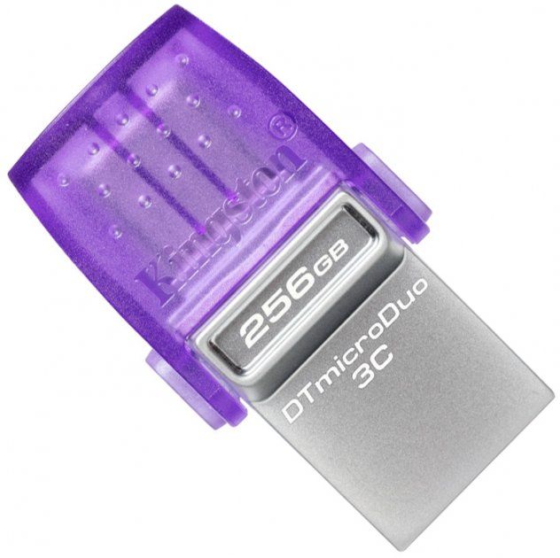 Flash Drive Kingston DT Duo 3C 256GB 200MB/s dual USB-A + USB-C