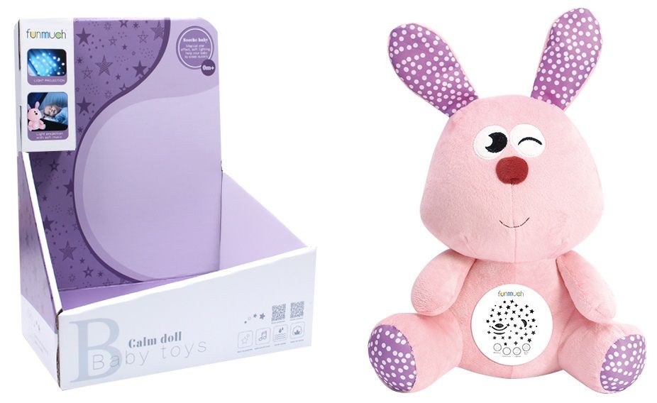 М'яка іграшка-нічник Funmuch Кролик з проектором (FM666-21)