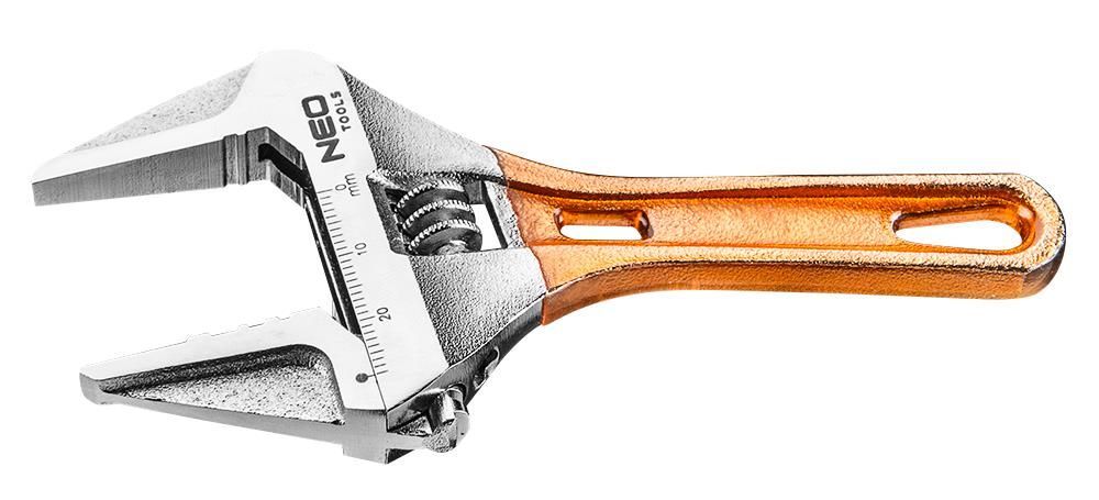 Neo Tools 03-020 Ключ разводной короткий кованный 139 мм, рабочий диапазон 0-32 мм