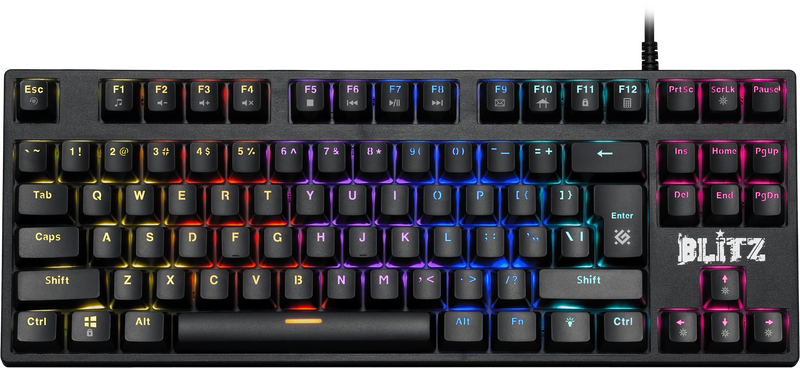 Клавіатура Defender Blitz GK-240L EN, Rainbow, mechanical (45241)