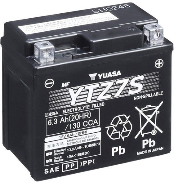 Мотоакумулятор Yuasa 12 V 6.3 Ah High Performance MF VRLA Battery YTZ7S (GEL) (YTZ7S)