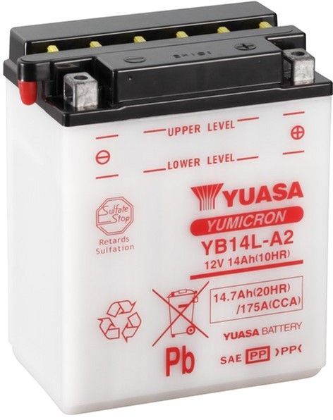Мотоакумулятор Yuasa 12V 14.7Ah YuMicron Battery YB14L-A2 (сухозаряджений) (YB14L-A2)