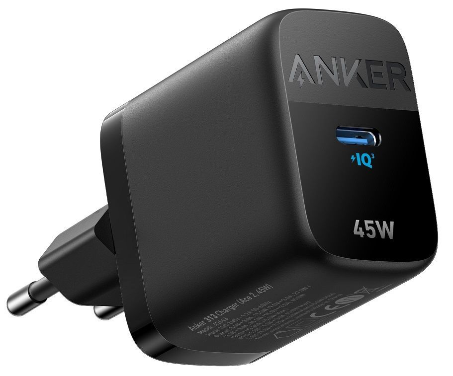 Мережевий зарядний пристрій Anker PowerPort 313 - 45W PD + PPS USB-C Black