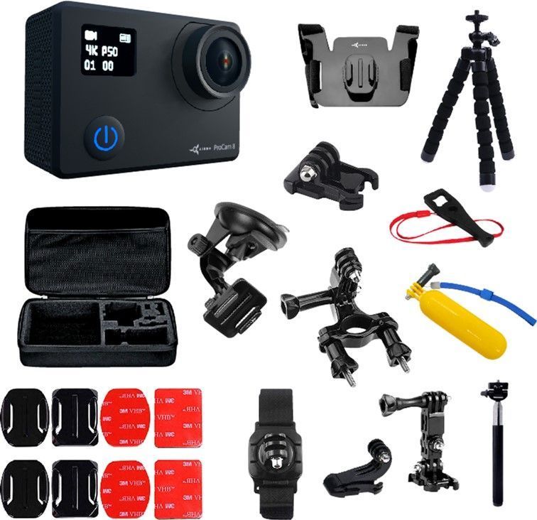 Екшн-камера AIRON AirOn ProCam 8 Black Blogger Kit 30 in 1 (69477915500063)