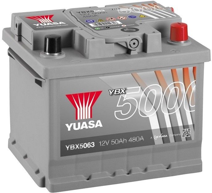 Автомобільний акумулятор Yuasa 12V 50Ah Silver High Performance Battery YBX5063 (0) (YBX5063)