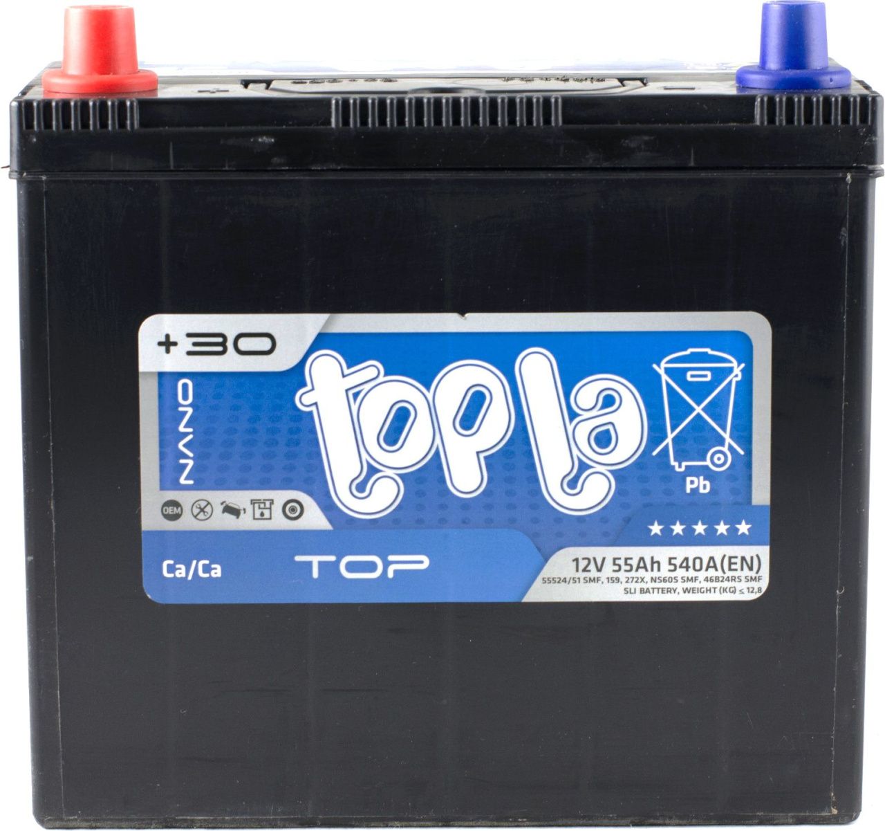 Автомобільний акумулятор Topla 55Ah/12V Top/Energy Japan (1) 55524/51 (118 355)