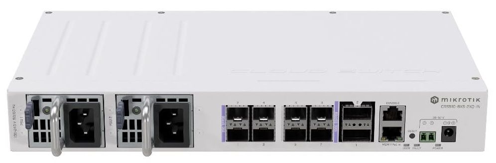 MikroTiK Комутатор Cloud Router Switch CRS510-8XS-2XQ-IN
