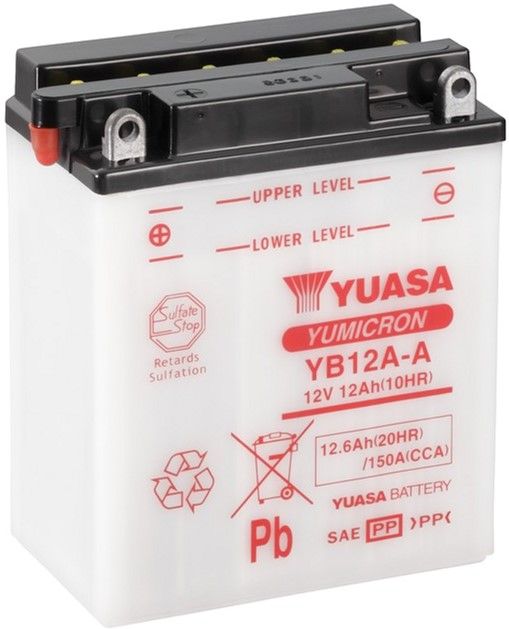 Мотоакумулятор Yuasa 12V 12.6Ah YuMicron Battery YB12A-A (сухозаряджений) (YB12A-A)