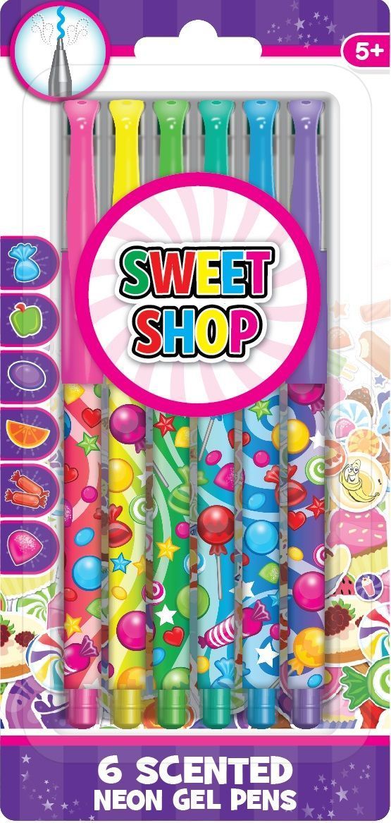 Sweet Shop Набір ароматних неонових гелевих ручок - 6 кольорів (42095)